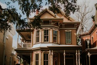 A painted Victorian house, these are common in Bangor.